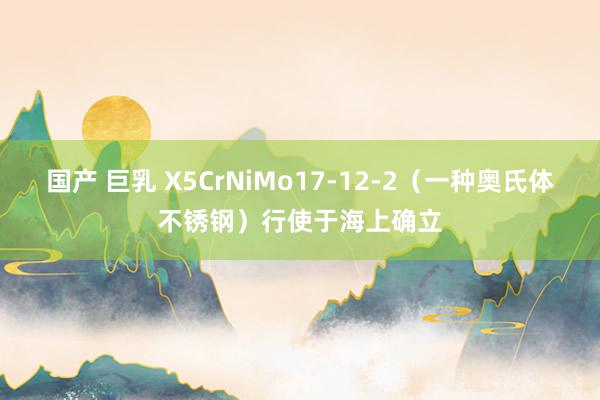 国产 巨乳 X5CrNiMo17-12-2（一种奥氏体不锈钢）行使于海上确立